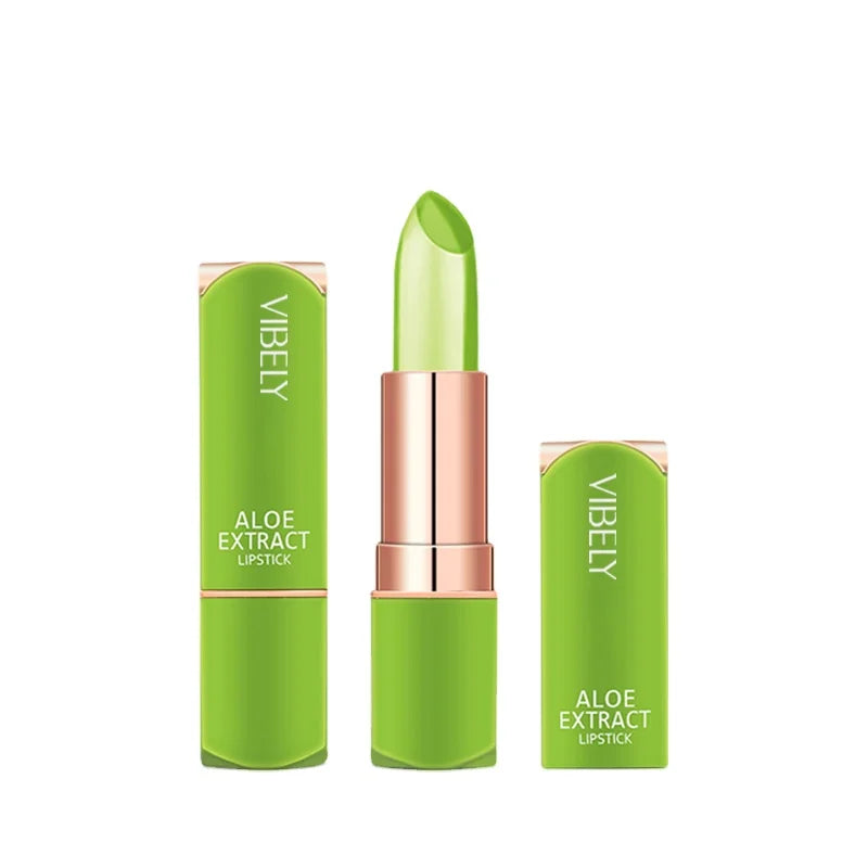VIBELY Fashionable 5g Lip Balm with Aloe Extract Waterproof and Smooth Changing Color Moisturizing Hydrating Lipstick