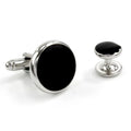 Classic Men's Stainless Steel Cufflinks and Rivets Set Fashion Tie Clip for Business & Wedding Tuxedo Shirts with Gift Box