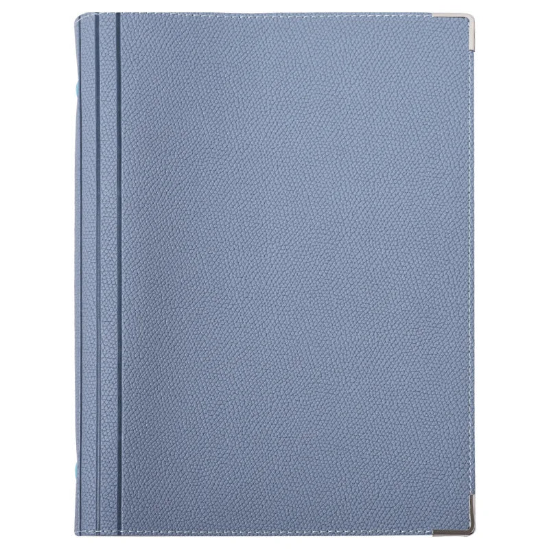 Customizable A5 Simple Solid Color Student Stationery Rollable PU Soft Leather Loose-leaf Notebook Note Pad Features Custom Logo