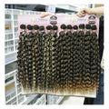 Free Sample Wholesale En Gros 6 Bundles Deals 1 Pack Piano Ombre Color Loose Deep Wave Jerry Curly Synthetic Hair Bundles