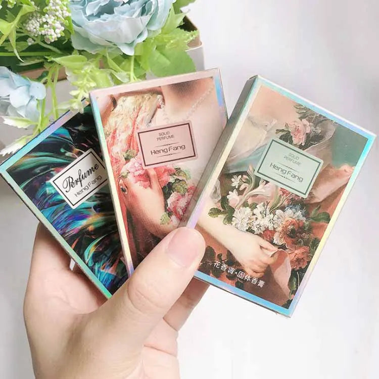 Wholesale Long Lasting Tin Box Small  Portable Solid Perfume for  Women