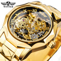 Winner Top Brand Luxury Mechanical Watches Men's Automatic Wristwatch Golden Waterproof Watch Stainless Steel Reloj