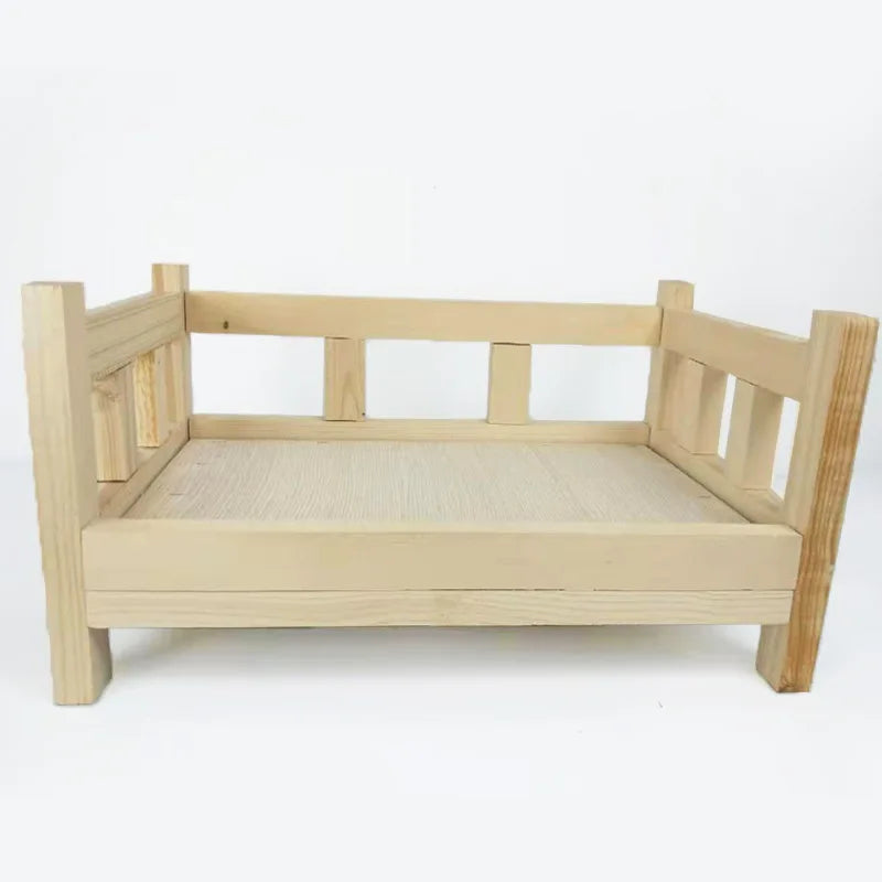 Solid Wood Pet Bed Dog Bed Cat Little Rabbit Wooden Bed MegaBDM