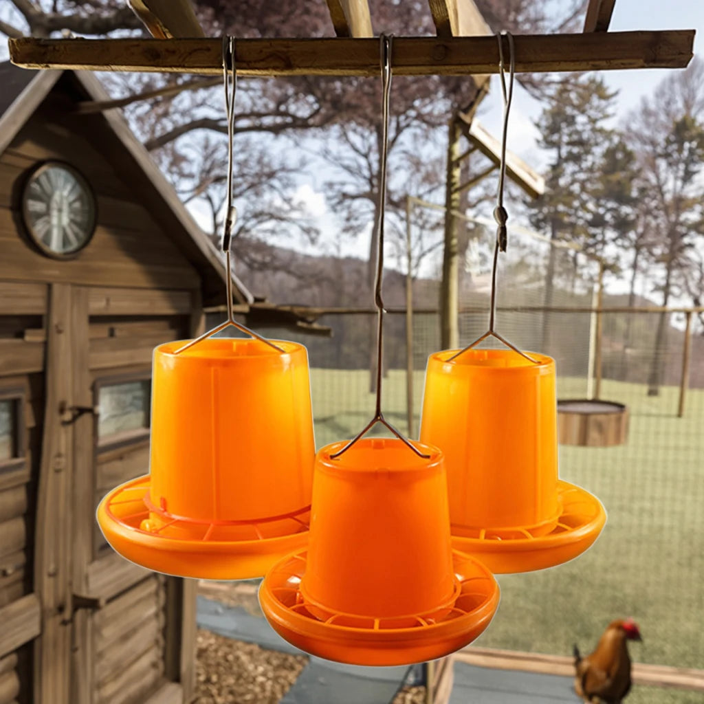 Automatic Plastic Poultry Feeders and Drinkers 3kg 7kg 10kg Chicken Feeders New Condition for Farm Use