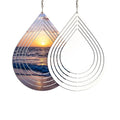 Hot Selling Sailing Boat Shape Aluminum Wind Spinner Sublimation Print Metal Wind Chime for Garden Ornament Decoration
