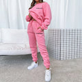 K210626 Custom Loungewear Women Sets Autumn Women Clothing  2 Piece Set Women Streetwear Crew Neck Sweatshirt and Jogger Set