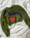 OEM ODM Manufacturer Women Jacquard Custom Loose Fit Knit Top Sweater