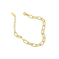 Wholesale 5.4mm Minimalist Paperclip Bracelet 925 Sterling Silver Chain Bracelet 18K Gold Plated Bracelet Women
