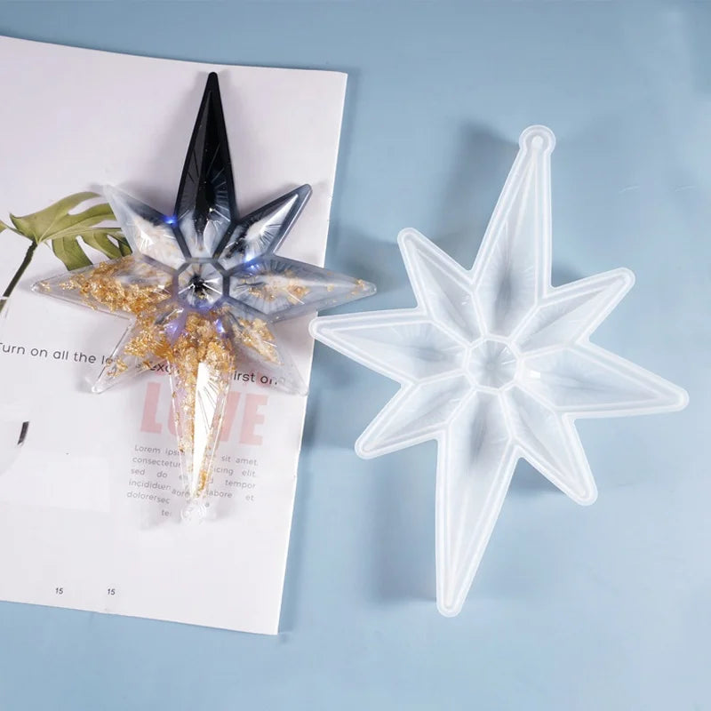 Octagonal Star Ornament Jewelry Silicone Mold for Resin Craft