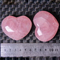DIY Natural Rose Quartz Gemstone Puffy Hearts Souvenirs
