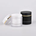 Matte Black Plastic 30g 50g Cosmetic Packaging Small Eye Cream Skin Care Container Cream Jar