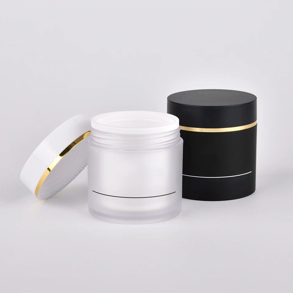 Matte Black Plastic 30g 50g Cosmetic Packaging Small Eye Cream Skin Care Container Cream Jar