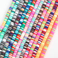 330pcs 6mm Flat Round Polymer Clay Beads Heishi Disk Spacer Beads for Jewelry Making DIY Handmade Bracelets Necklace Accessories