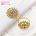 Rhinestone Napkin Ring Napkin Buckle Holder Ring Wedding Party Dinner Table Decoration Gold Wholesale
