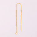 18K Gold Plated Brass Earring Wire Statement Luxury Party Earrings U-shaped Single Buckle Chain Earrings Wire