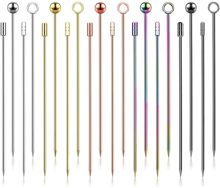 Reusable Stainless Steel 4-5 INCH Home Snack Pin Food Fruit Cocktail Picks