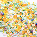 Mixed 500g Christmas Design Flower Candy Polymer Clay Slices Round Bead Xmas Ornament Wholesale DIY Decoration Accessory MegaBDM