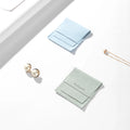 2025 Fashion Blue Jewelry Microfiber Pouch Packing Envelope Jewelry Custom logo Pouch Earrings Package