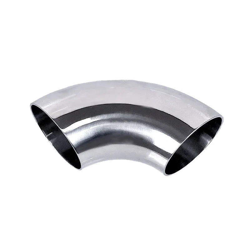 Aohoy Food Grade Stainless Steel Pipe SUS304 316L DIN 11850 90 Degree Sanitary Welding Elbow Polished Surface