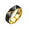 Best Selling Eternity 8mm Men Rings Jewelry Women Gift Wedding 18k Gold Ring Tungsten Steel Ring