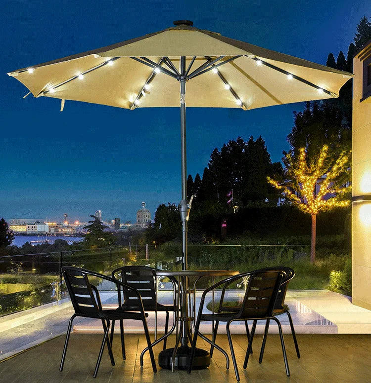 Patio Umbrella Light pepsi Parasol Aluminum Cantilever Umbrellas LED Patio Exterior Beach Large Umbrella Outdoor Garden Parasol