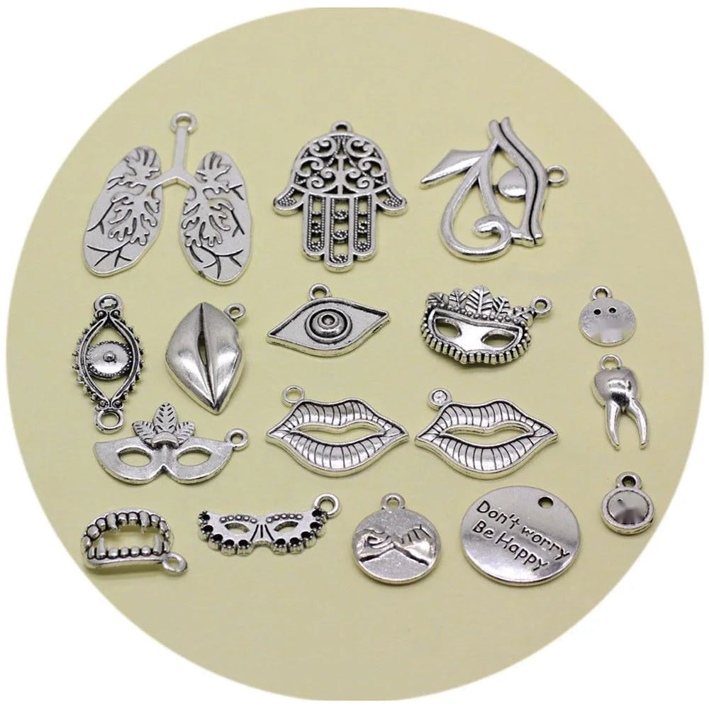 Custom Design Lips Hand Jewelry Charm Wholesale Customized Bracelet Charms Alloy Charm for Jewelry Making