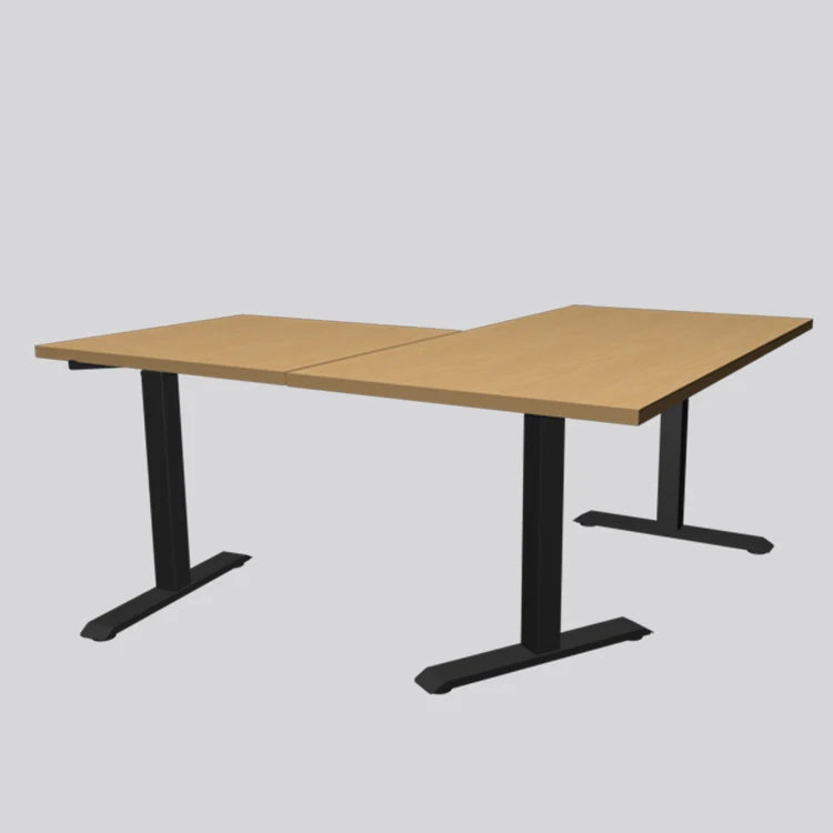 3 Stages 3 Motors Electric Height Adjustable and Rotatable Office Corner Desk L Shaped Desk Office Desk