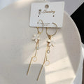 Retro Earrings Long Petal Tassel Earrings Flower Earrings Women