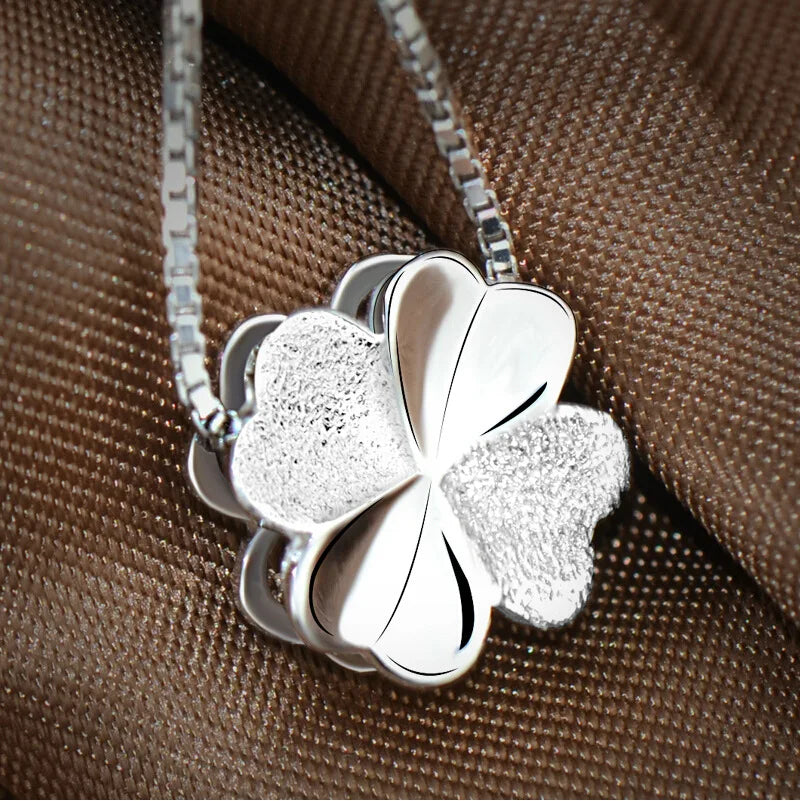 Wholesale New Fashion Jewelry Chain 925 Silver Four Leaf Clover Necklace for Women MegaBDM