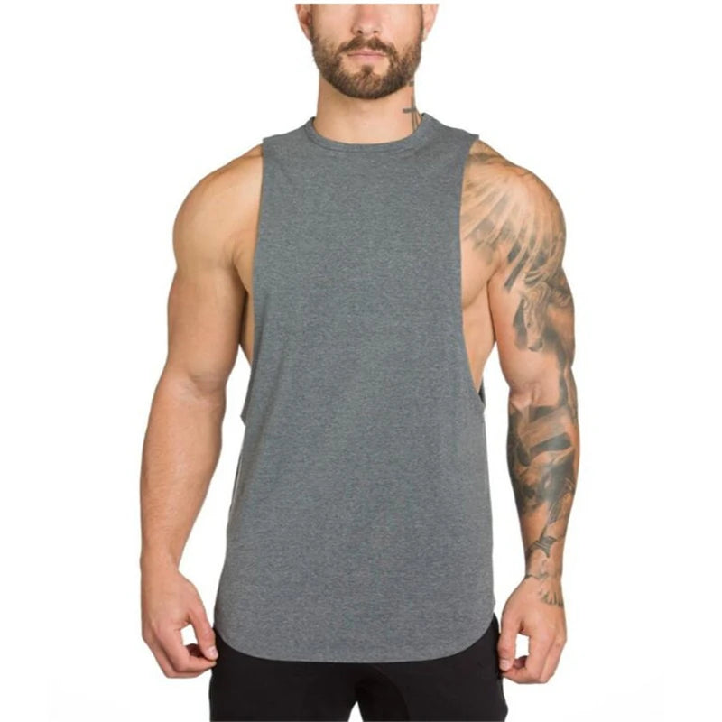China Supplier Custom Made Men's Dry Fit Tank Tops and Vests Breathable Hip Hop Style Fitness Gym Shirt Custom Singlets
