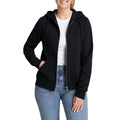 Custom Women's Full Zip-up Hoodie Jacket with Kangaroo Pocket Soft Breathable Cotton Fleece with Puff Printing Logo Tags Winter