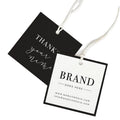 Custom Pvc Transparent China hang Tag Price Brand logo Special Black Card Stock Screen Printed Slim Jeans hang Tag for Clothing