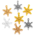 4 Color Christmas Snow Charms Alloy for Earring Necklace Pendants DIY Handmade Jewelry Accessories Making 20*15mm L518