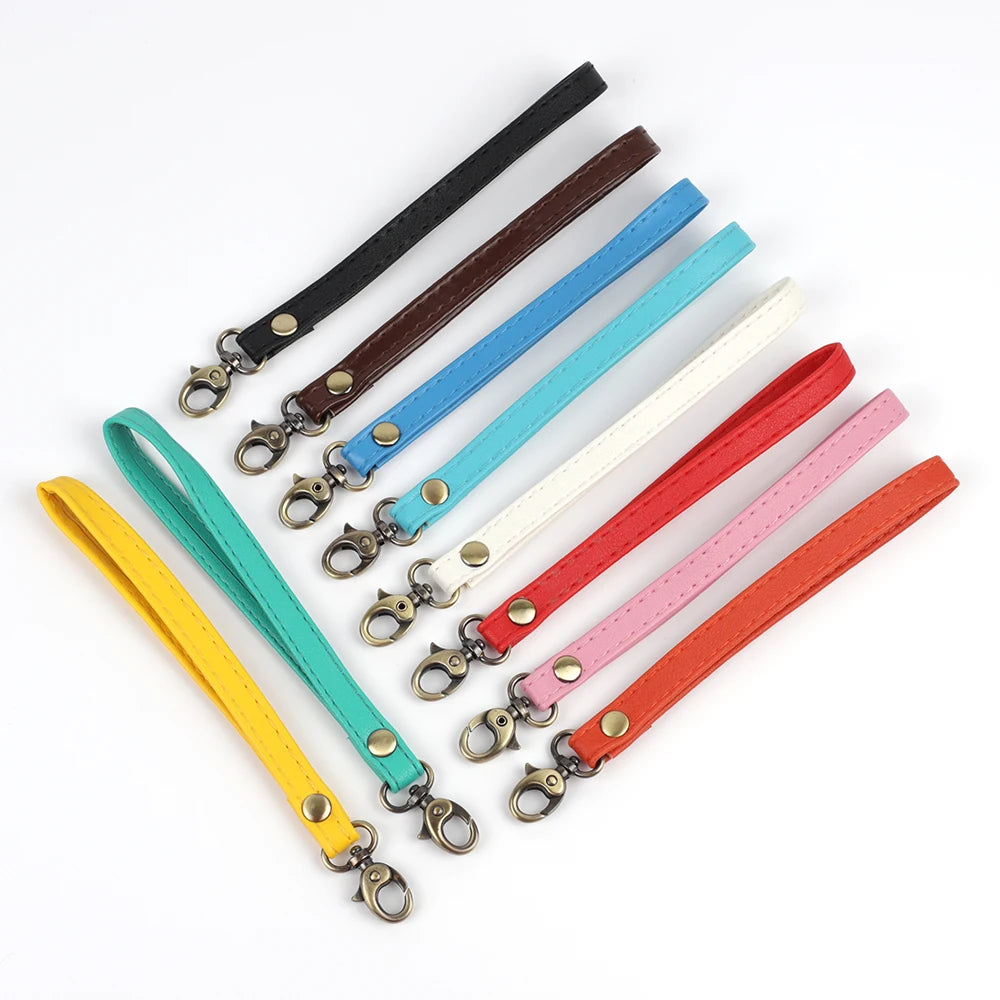 Wrist Bag Strap Handle Fashion PU Leather Women Girls Purse Bag Belt Clutch Bag Strap Solid Color Replacement