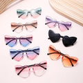 2025 Trendy Peach Heart Sunglasses for Kids Color Gradient Love Sunglasses Sunglasses Wholesale