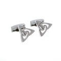 Wholesale Triangle Shape Elegant Cufflinks Custom Mens Suit Shirt Fashion Accessory Wedding Tuxedo Trendy Jewelry Gift Set