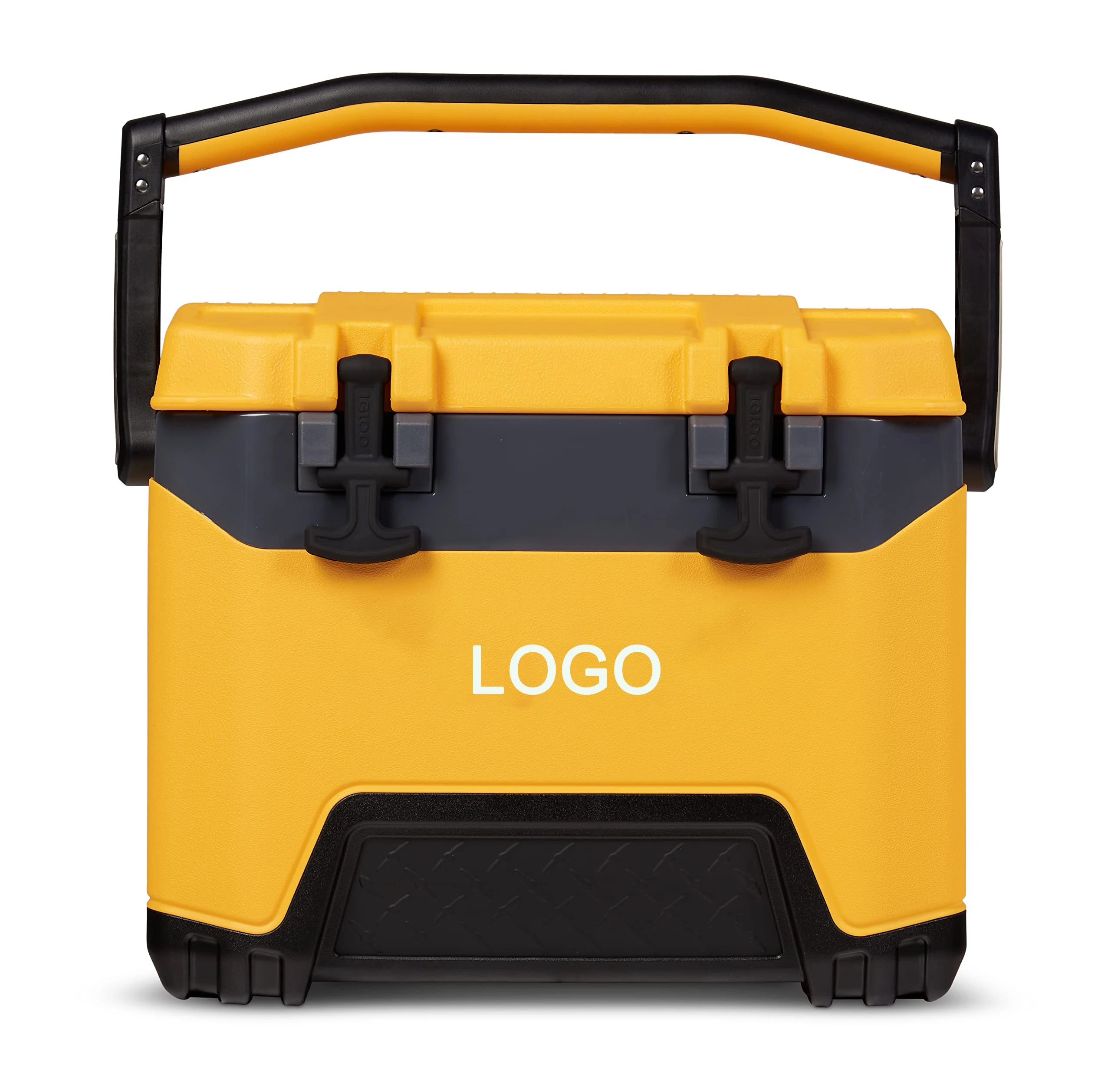 Portable Lightweight Yellow PP Material Cooler Box Long Preservation Time for Cold and Warm Food for Outdoor Use