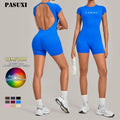 PASUXI Custom Women Activewear One Piece Fitness Gym Workout Jumpsuits Seamless Sport Girls Yoga Jumpsuit
