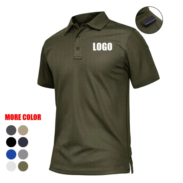 Polo Shirts Customized logo Polyester Polo Men t Shirt Knit Short Sleeve Custom Golf Polo Shirt Men