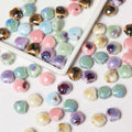 Wholesale Handmade High-Temperature Ceramic Blooming Shell Beads Loose Porcelain Shell Beads for Jewelry Making