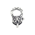 Ready Stock Hip Hop Antique Finishing Oxidized Sterling Silver Lion Lobster Bracelet Clasp Cute Charm Clasp