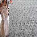New Fashion Eyelash French Lace Chantilly Corded Trim 3D Embroidery Tulle White Bridal Chantilly Fabric for Garment