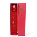 Valentine's Day Rose Jewelry Box Single Metal Rose Jewelry Packaging Box Necklace Ring Jewelry Box in Stock
