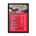 LUZ AL2130 24x36 Inches Restaurant LED Menu Price Board Light Box with Black/Silver Finish