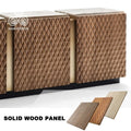 MUMU House Round Composite Art Custom Fluted Thermally Modified Wood Wall Siding Cladding Wooden Panels