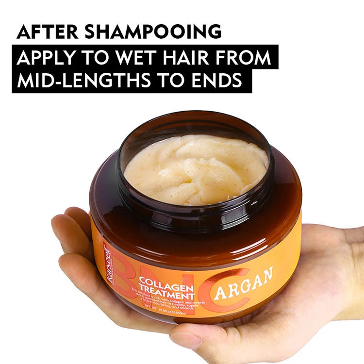 For Organic Hair Mask with Argan Oil & Keratin-Nourishing Moisturizing Cream for All Hair Types 500ml
