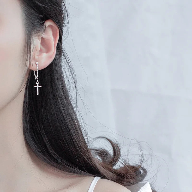 925 Sterling Silver Stud Earrings for Women Simple Fashion Wedding Jewelry Cute Accessories for Engagement Anniversary Party