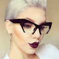 Fashion Clear Lens Cat Eye Optical Eyeglass Frames for Women Hot Selling Half Frame Blue Light Filter Glasses Female