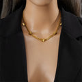 Simple Fashion 18k Gold Plated Chain Necklace Jewelry Stainless Steel Butterfly Necklace for Women