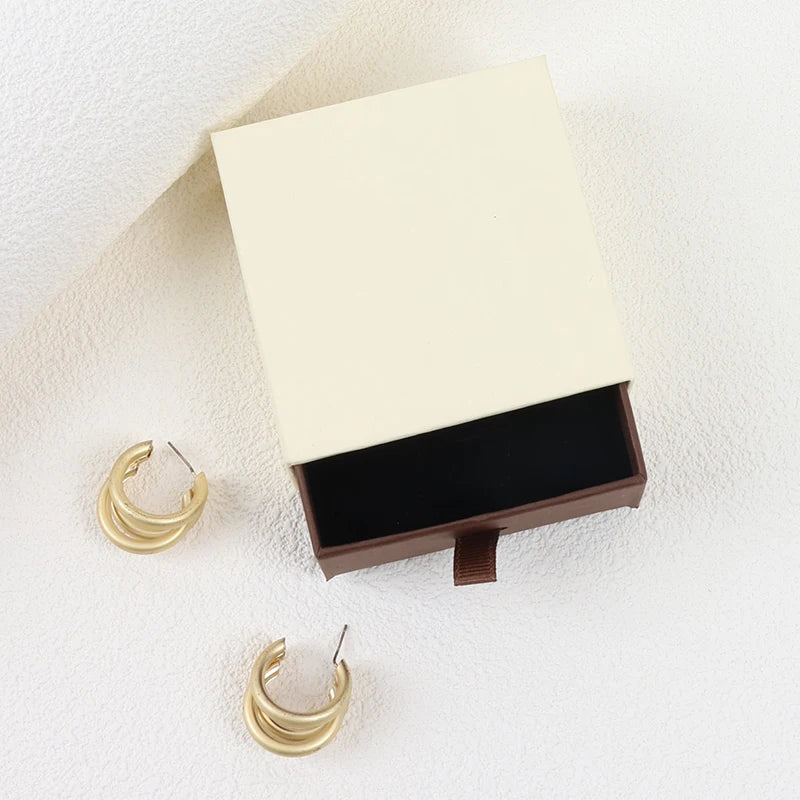 Luxury Branded Rigid Cardboard Paper Yellow Box for Jewelry